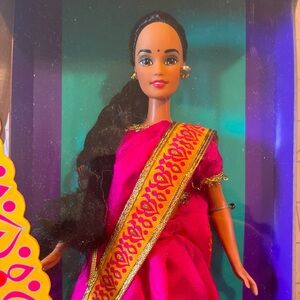Vintage 1995 Barbie Dolls of the World Collection India Barbie New in Box!